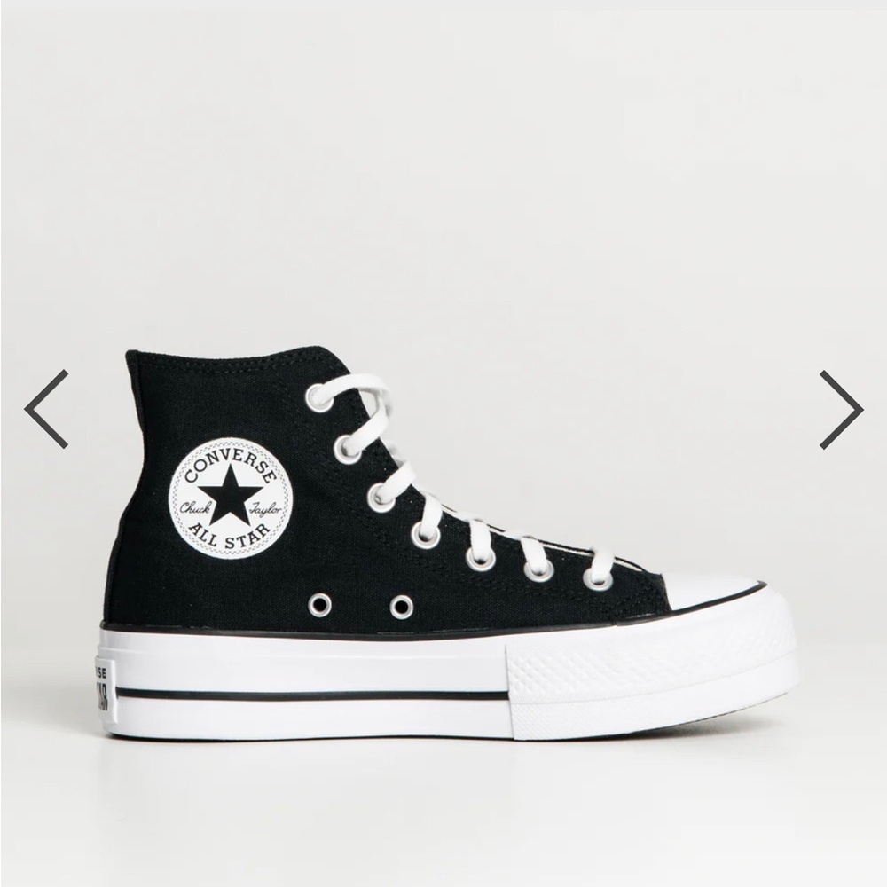 Converse Black High-Top Sneakers with Platform Sole